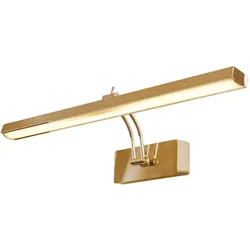 Wandleuchte Wandlampe Bilderlampe beweglich LED Wohnzimmerlampe messing B 60,5cm
