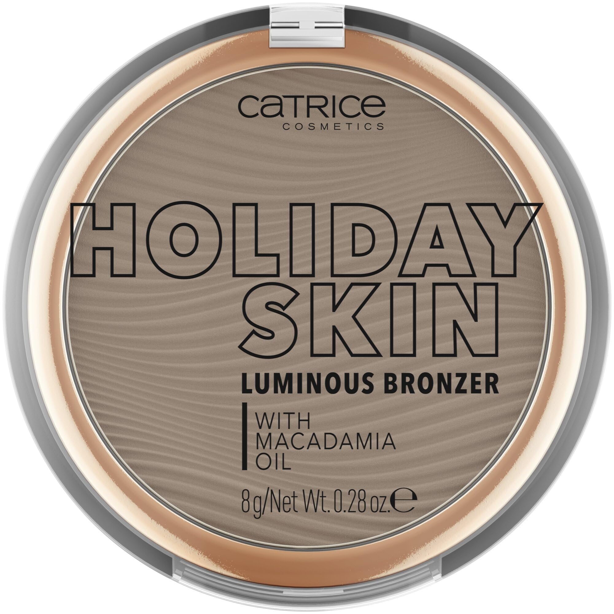 Catrice Holiday Skin Luminous Bronzer, Bronzing-Puder, Nr. 020 Off To The Island, braun, pflegend, glättend, mit Ölen, strahlend, natürlich, vegan, wasserfest, Mikroplastik Partikel frei (8g)