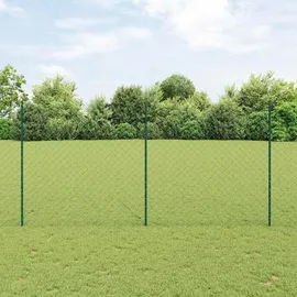 vidaXL Kettenzaun 1,6 x 25 m Grün/Stahl