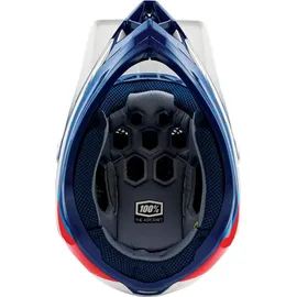100% Aircraft Composite Trigger Downhill Helm weiss-rot-blau, Größe XL