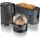 Arendo Frühstücks Set, Wasserkocher 1,5l Temperaturwahl, 4-Scheiben Toaster & Eierkocher für 7 Eier, Grau, Eierkocher, Grau