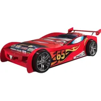 Bett Einzelbett Autobett MDF Rot 90x200 cm - Rot