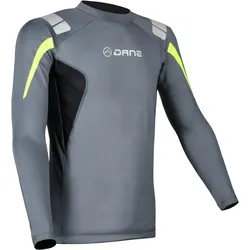 DANE Sommer Langarm Funktionsshirt, grau-gelb, Größe 2XL für Männer