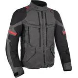 Oxford Rockland Textiljacke Grau/Schwarz/Rot 3XL