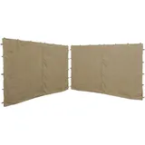 Quick Star Seitenwand für Pavillon 3x4 m 2 Stück Beige 3 x 4 m