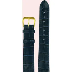 Certina - Leder Elegance 1 Lederband Blau 18/16mm C600006996 - alligator-prägung,blau,kalb