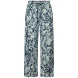 STREET ONE Schlupfhose Snake Print Wide Leg Blau 36/26