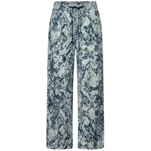 STREET ONE Schlupfhose Snake Print Wide Leg Blau 36/26