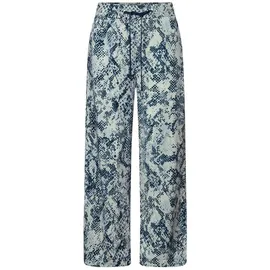 STREET ONE Schlupfhose Snake Print Wide Leg Blau 36/26