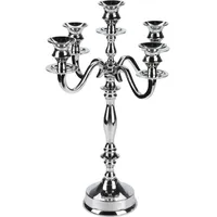 Onshop24.eu Home Styling Collection Kerzenständer, Silber, Metall, 27x39.5x27 cm, - Zubehör, Kerzenhalter