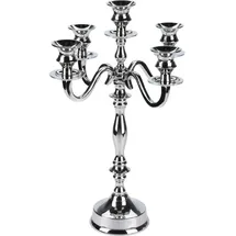 Onshop24.eu Home Styling Collection Kerzenständer, Silber, Metall, 27x39.5x27 cm, - Zubehör, Kerzenhalter
