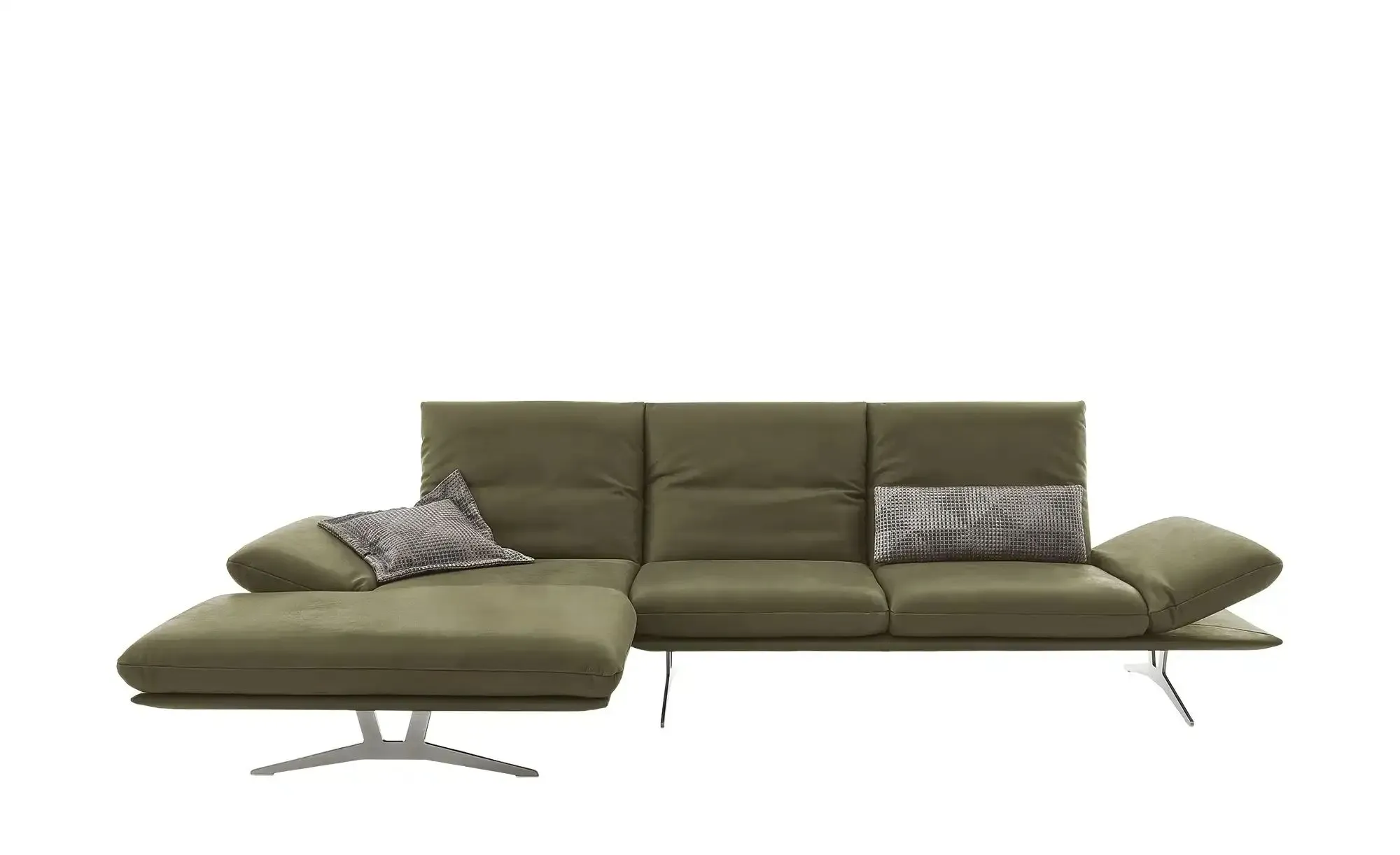 KOINOR Ecksofa Echtleder Francis ¦ grün ¦ Maße (cm): B: 314 H: 93 T: 159