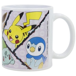 POKÉMON Tasse Pokemon Pikachu Shiggy Bisasam Evoli Kaffeetasse Teetasse, Keramik, 330 ml bunt