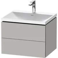 Duravit „L-Cube“ c-shaped Badmöbel-Set 600mm Betongrau matt × Betongrau