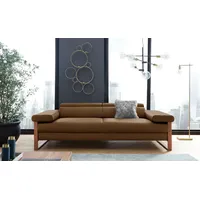 W.SCHILLIG 2,5-Sitzer finn, German Design Award 2016, Fußgestell Nussbaum natur, Breite 230 cm braun