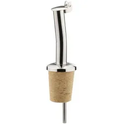 WESTMARK Inox Standard, Naturkorken, Metallkläppchen, Für alle üblichen Spirituosen - auch für saure Getränke und Essig, 1 Packung = 2 Stück
