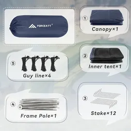 luxuskollektion Forceatt Zelt 3-4 Personen