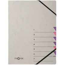 Pagna 44307-10 Ordnungsmappe 7 Fächer Easy Grey 1-7 lila