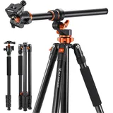 K&F Concept T254A7 Aluminium Stativ 230 cm mit verstellbarem Arm