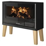 Oranier | Kaminofen | Ziva XL | 8 kW | Stahl Schwarz | Fuß-Set Buche