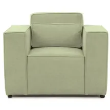 Fun Möbel Sessel Designersessel WALDO in Stoff Brooklyn Hellgrün