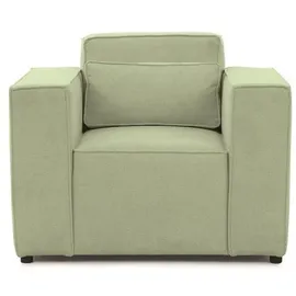 Fun Möbel Sessel Designersessel WALDO in Stoff Brooklyn Hellgrün