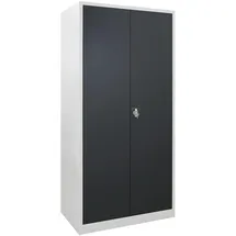 Proregal Flügeltürschrank Owl 195 x 95 x 50 cm Lichtgrau/Anthrazitgrau