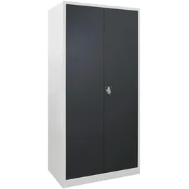 Proregal Flügeltürschrank Owl 195 x 95 x 50 cm Lichtgrau/Anthrazitgrau