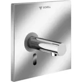 Schell Linus Fertigmontageset 019420699 Frontplatte Messing, mit 230 mm Auslauf, Infrarot-Sensor-Elektronik, Kaltwasser, Netzbetrieb