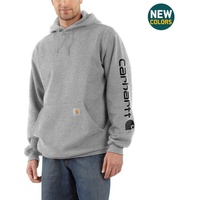 CARHARTT Logo Kapuzenpullover - Hellgrau/Schwarz - M
