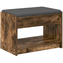 vidaXL Sitzbank Flurbank Geräucherte Eiche 63 x 38 x 45 cm