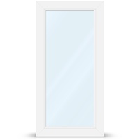 Bodentiefe Fenster, Kunststofffenster aluplast Ideal 4000, Weiß, 510 x 1010 mm, 2-fach Festverglasung, individuell konfigurieren