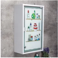 Hi Medizinschrank 30 x 15 x 50 cm Edelstahl