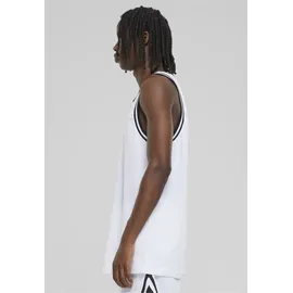 URBAN CLASSICS Tanktop URBAN CLASSICS "Urban Classics Herren Mesh Tanktop", Herren, Gr. M, weiß, 100% Polyester, unifarben, loose fit, Tops Tanktop