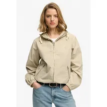Superdry Damen Washed Twill Jacke mit Kapuze Peyote Beige 38 - 38