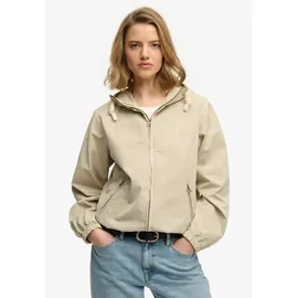 Superdry Damen Washed Twill Jacke mit Kapuze Peyote Beige 38 - 38