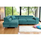 sofiland Ecksofa Aller L-form mit Schlaffunktion und Bettkasten in (Jasmine 85), Links Ottomane
