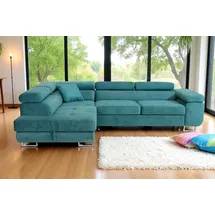 sofiland Ecksofa Aller L-form mit Schlaffunktion und Bettkasten in (Jasmine 85), Links Ottomane