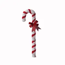MARELIDA LED Zuckerstange mit Schleife XL 120 x 20 cm Rot/Weiß