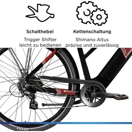 Zündapp Z810 2023 28 Zoll RH 50 cm Damen schwarz/rot