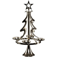 My Home »Tannenbaum, Weihnachtsdeko«, (1 St.), Kerzenständer aus Aluminium, Höhe 72 cm, silberfarben