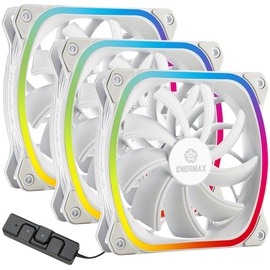Enermax Technology Enermax SquA RGB White, weiß, LED-Steuerung, 120mm, 3er-Pack (UCSQARGB12P-W-BP3)