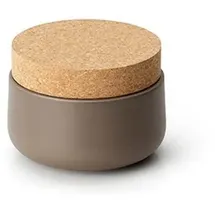 Continenta Keramikdose mit Korkdeckel, matt taupe Ø 13 x 10 cm, Keksdose, Vorratsdose, Vorrats Behälter, Aufbewahrungsbox