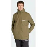 adidas Multi Essentials 2L Regenmantel Herren Olive Strata M