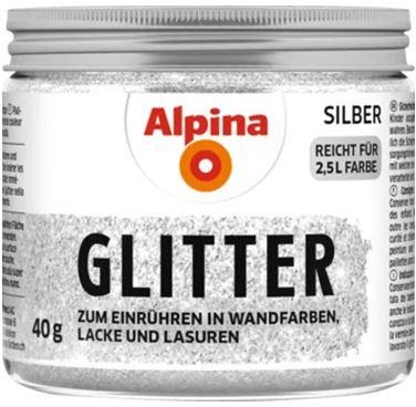 Alpina Kreativ Glitter Silber 40g