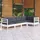 vidaXL Garten-Lounge-Set 5-tlg. weiß Kiefernholz