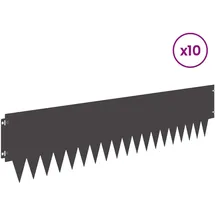 vidaXL Raseneinfassung 103 x 25 cm 10 Stück Schwarz