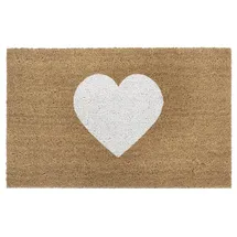 HANSE HOME Kokosmatte 75 x 45 cm Braun/Weiß