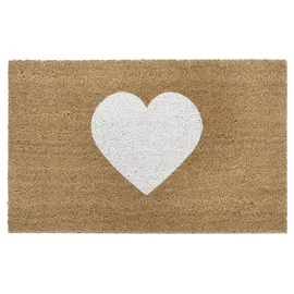 HANSE HOME Kokosmatte 75 x 45 cm Braun/Weiß
