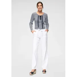 Aniston CASUAL Leinenhose ANISTON CASUAL figurumspielend lang Weiß 44